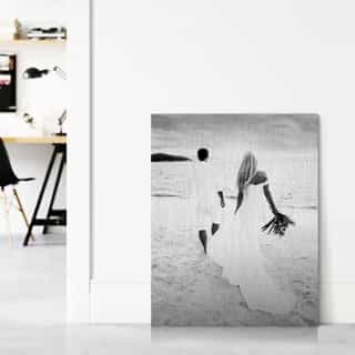 Bruiloftsfoto op aluminium