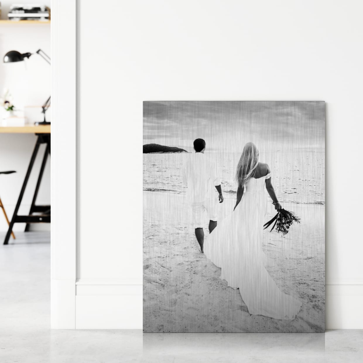 Bruiloftsfoto op aluminium