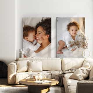 Tweeluik op canvas