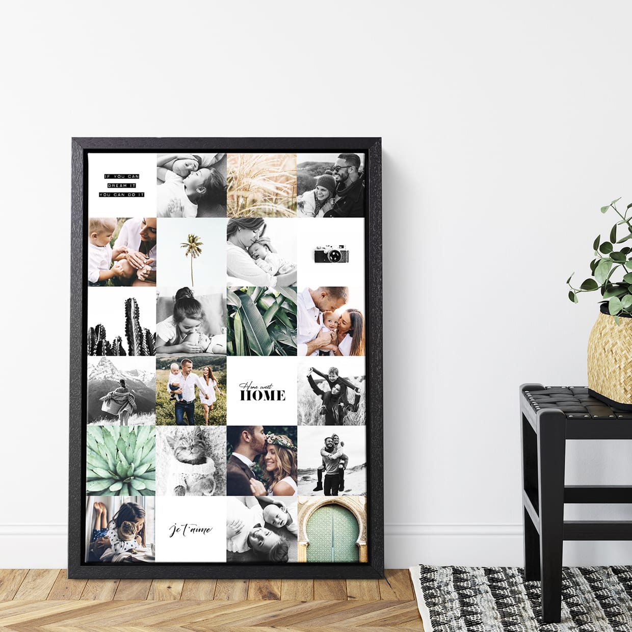 Collage in een baklijst