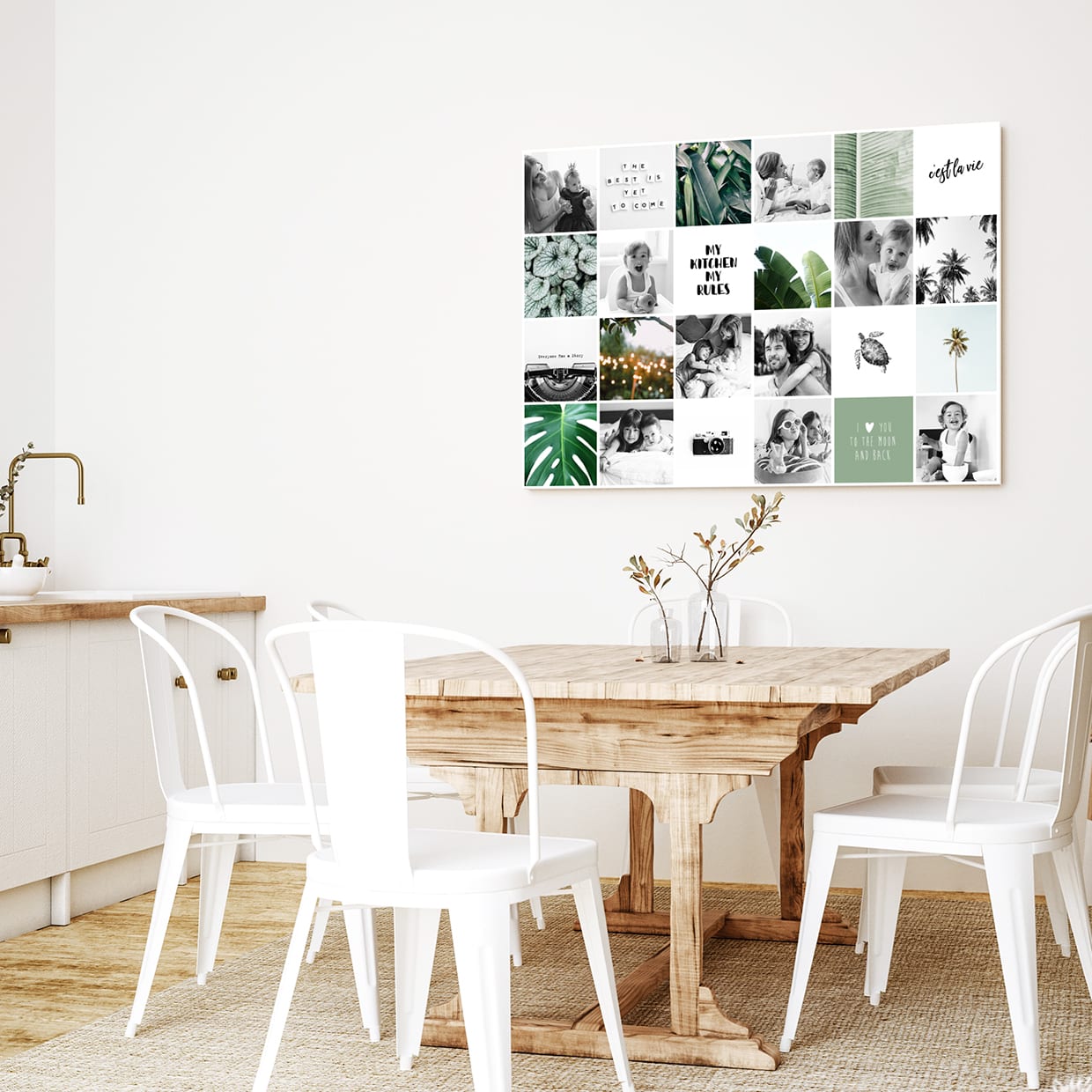 Collage aan muur