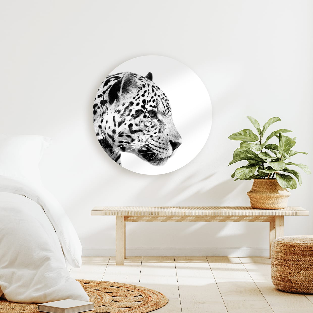 Ronde forex foto in de woonkamer