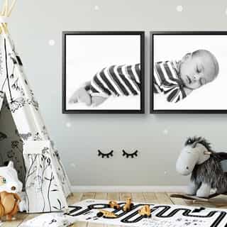 Tweeluik foto op canvas
