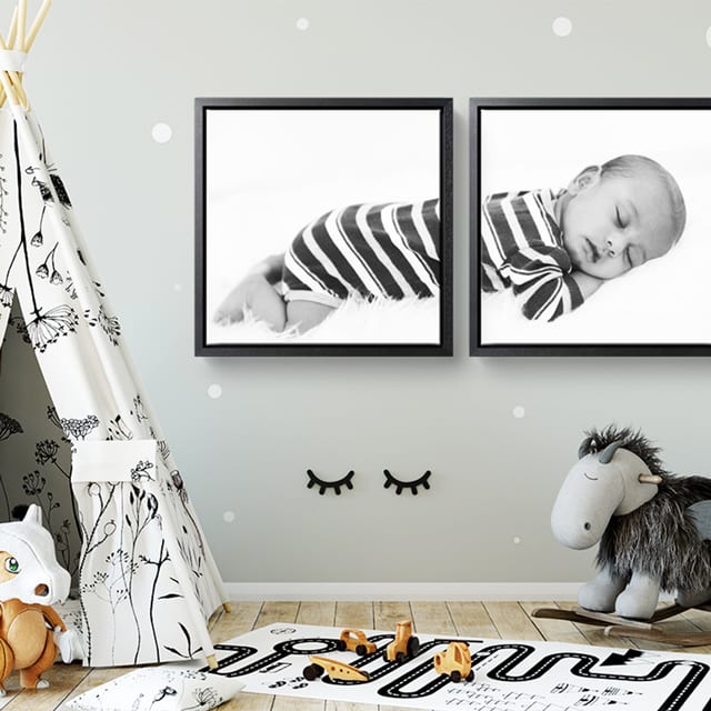 Tweeluik foto op canvas
